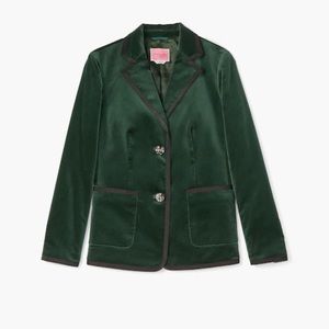 NWT Kate Spade Green Velvet Blazer